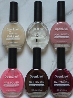 OpenLive Nail Polish Lot of 6